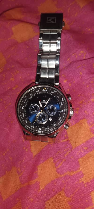 men's chronograph second/hour/24hr.  time date  night candle light