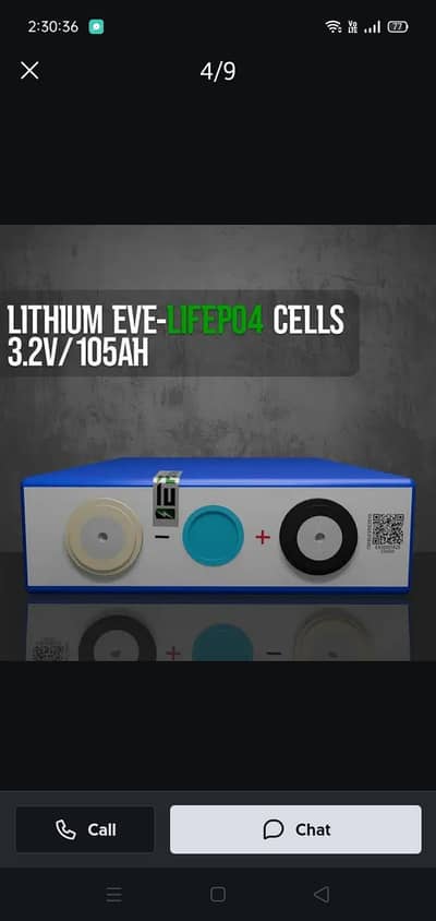 Lithium EVE-LIFEPO4 Cells 3.2V/105Ah and 100Ah Available