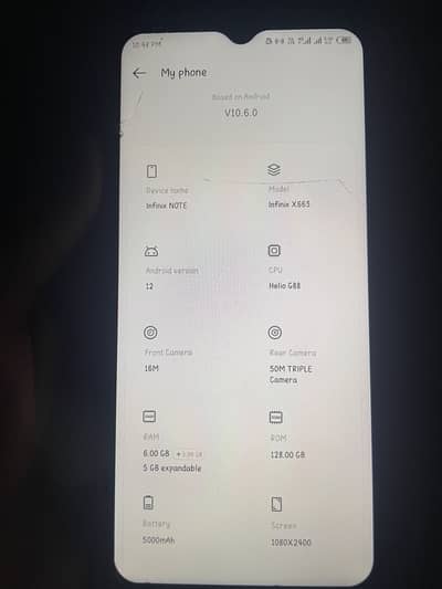 infinx note 12 back or panel dange hei baki all ok hei dual tim aprov