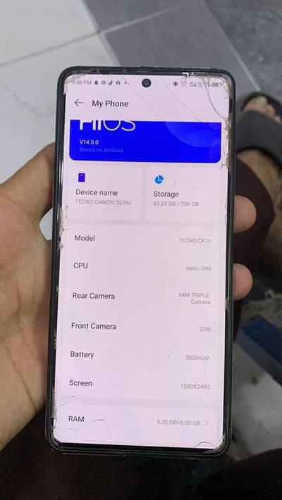 Tecno Camon 20 Pro 8/256 Good Condition”