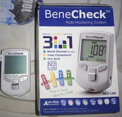 BeneCheck for Blood sugar, Uric acid and, Total cholesterol