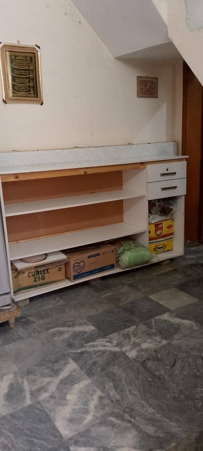 wooden counter