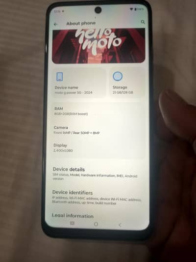 Motorola G Power 2024 - PTA Approved