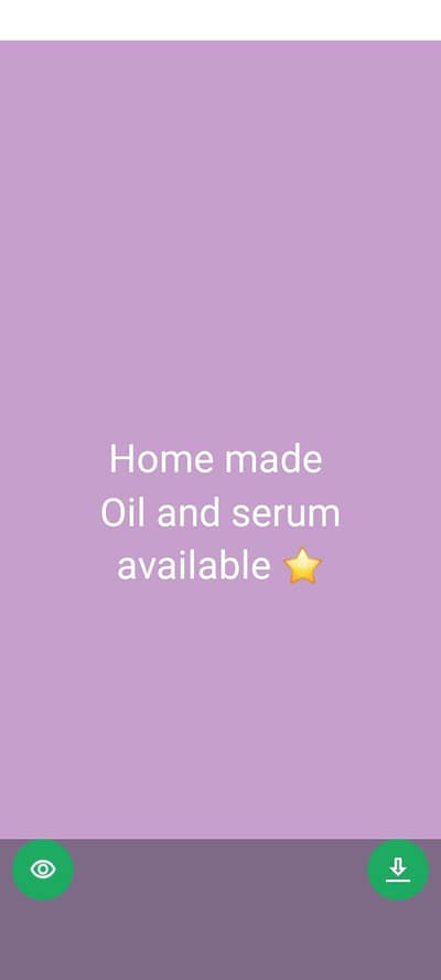 home made oil and serum available