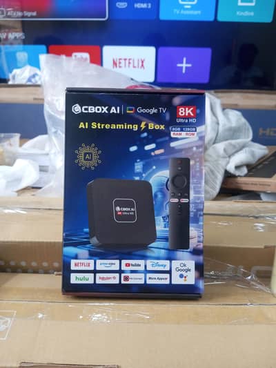 CBOX Ai latest ANDROID TV box with voice remote 8gb/128gb