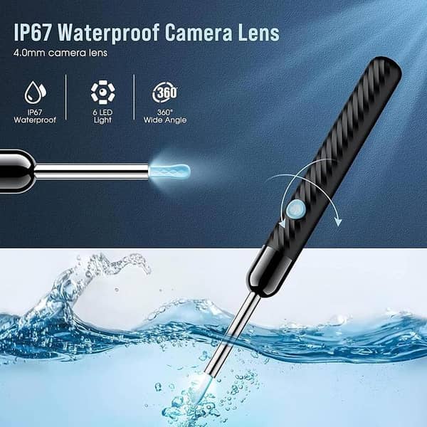 Rechargeable Smart Wireless Ear Camera Kit | Visual Ear Wax Removal Tool With Mobile Display | Random Colour