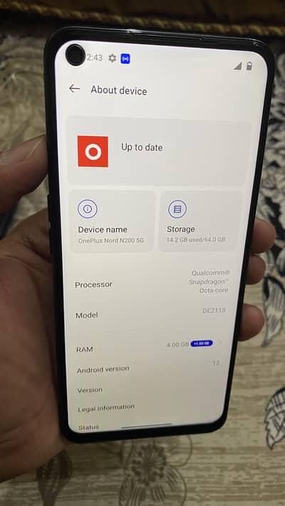 Oneplus Nord N200 5G(4/64) 90Hz - Snapdragon Gaming Processor ,Non-PTA