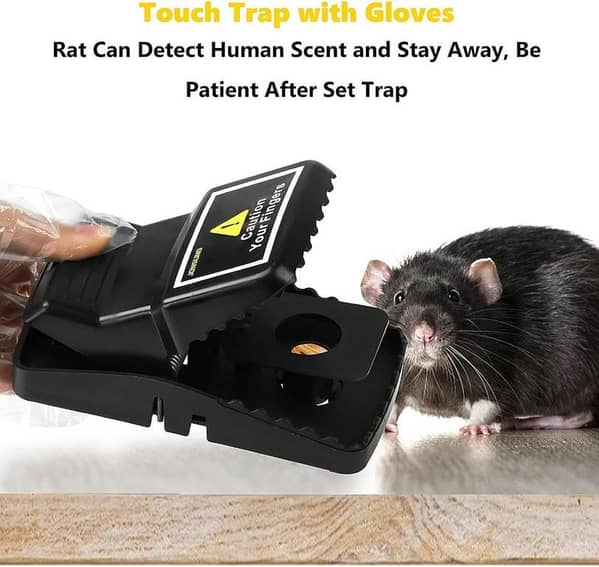 Heavy Duty Mouse Trap – High-Sensitivity Quick Catch Reusable Rat Traps for Home and Indoor Use