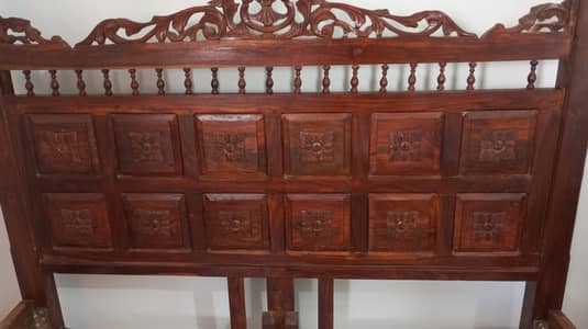 wooden bed sold with mattress