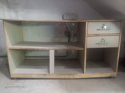 Solid Wooden Counter with 2 Drawers for Shop or Home