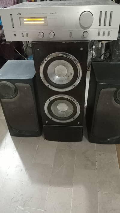 Theater Research Subwoofer USA & JVC Amplifier sony speakers