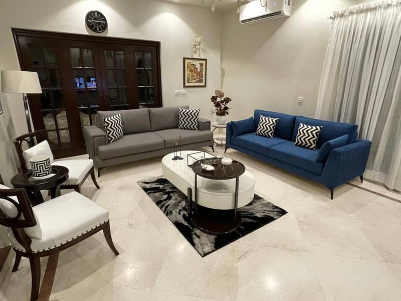Two 3-Seater Sofas + Centre Table 0