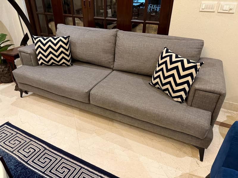 Two 3-Seater Sofas + Centre Table 3