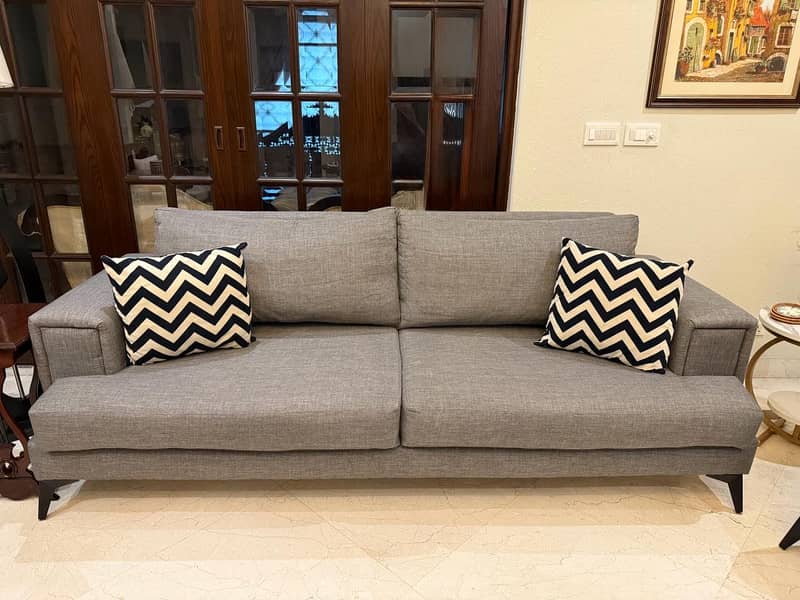 Two 3-Seater Sofas + Centre Table 4