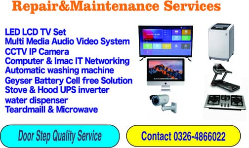 Led /Lcd /TV/IMac/PC/Wifi/Automatic washing machine/CCTV/UPS inverter