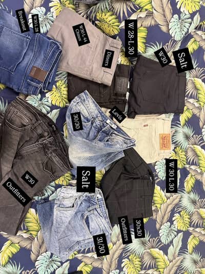 all branded jeans and one chino