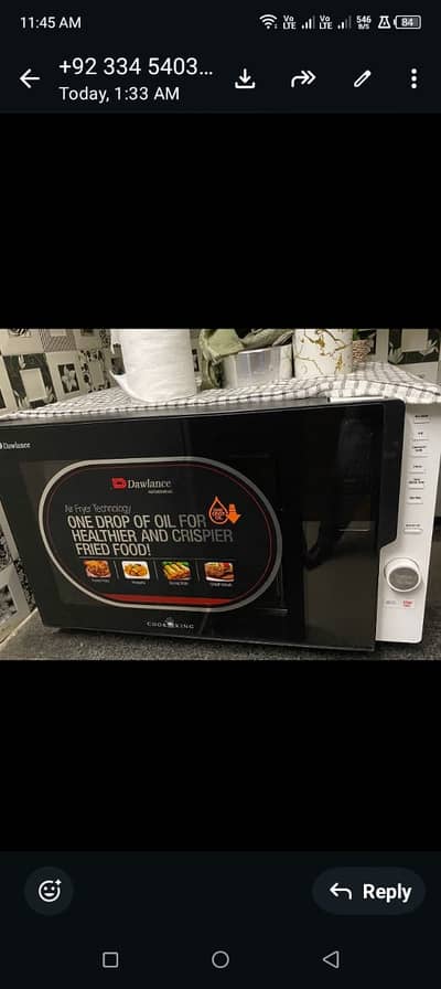 Dawlance Microwave with grill and backing option