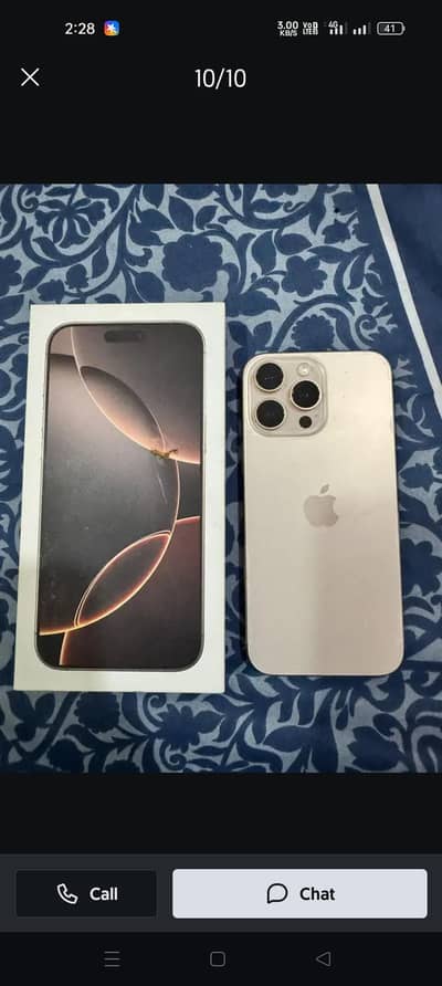 16promax jv desert titanium 256 gb batt 98 cycle count 206