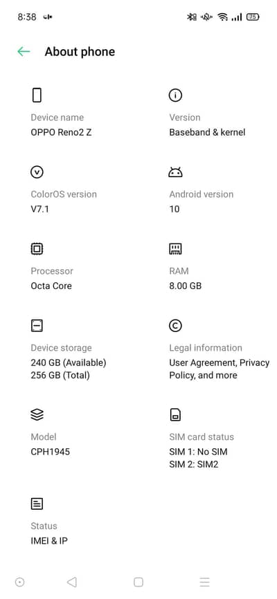 OPPO Reno 2z 8 256