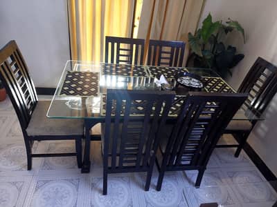 Dining table and centre tables
