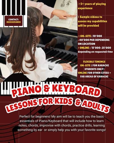 KEYBOARD & PIANO LESSONS