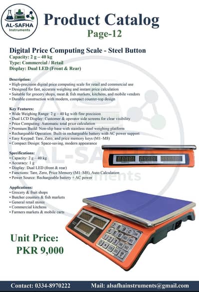40kg weight scale steel buttons