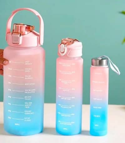 3 pcs MOTIVATIONAL WATER BOTTLE TRAVEL WATER BOTTLE