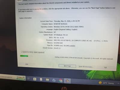 HP Laptop 745 g4