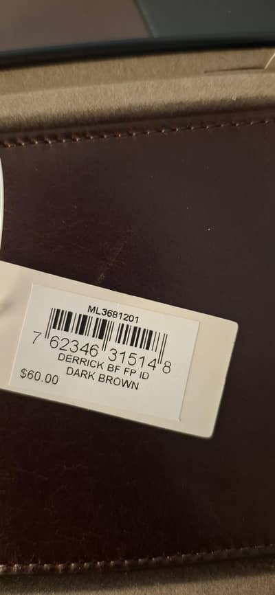 mens branded fossil wallet brown