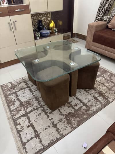 L shape with table