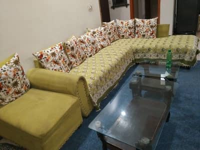 L shape sofa soft set