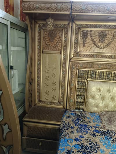 Bed for sale with side tables dressing table and mattress