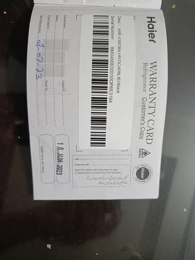 Haier Inverter Refrigerator  408 Litter Black Colour