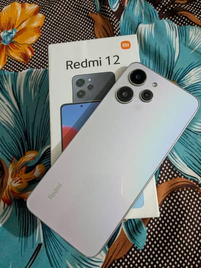 Redmi 12 8/128 Polar Silver - Complete Box Charger  PTA approved