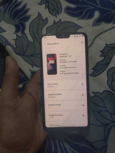 OnePlus 6 PTA approved 8/128 PUBG 60fps best usefull