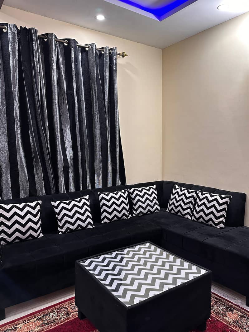 L shape sofa with center table 7