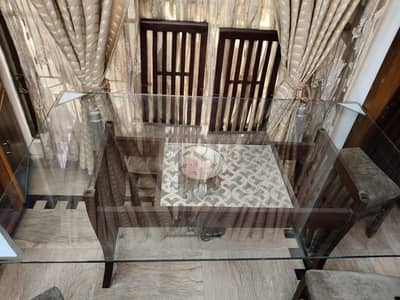 Tempered Glass | Dining Table | 6 Seater Dining Table | Chairs