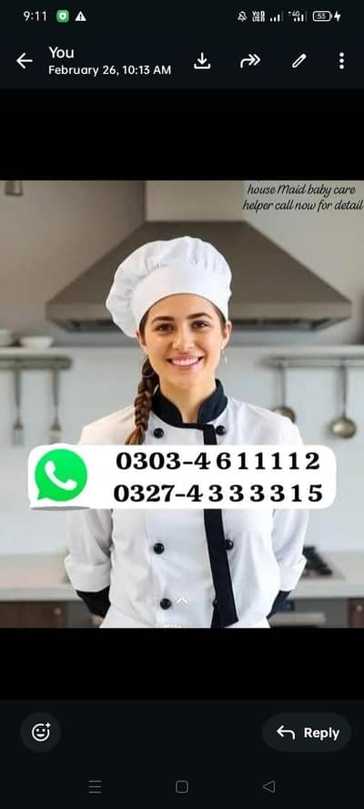 Available Verified sheff / Drivers / Cook / maids / Baby sitter