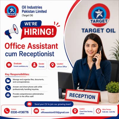 Office Assistant Cum Receptionist (Female)