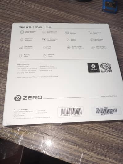 brand new zerolifestyle z-buds with box