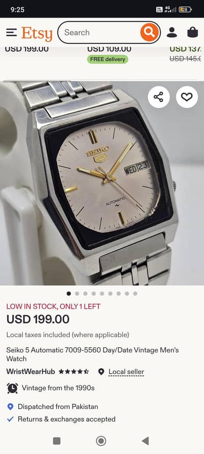 Seiko 5 7009-5560 A 1 Vintage
