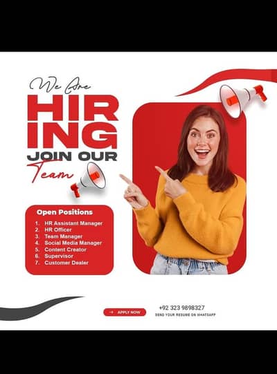 HR/ assistant/ manager/social media management/customer dealing