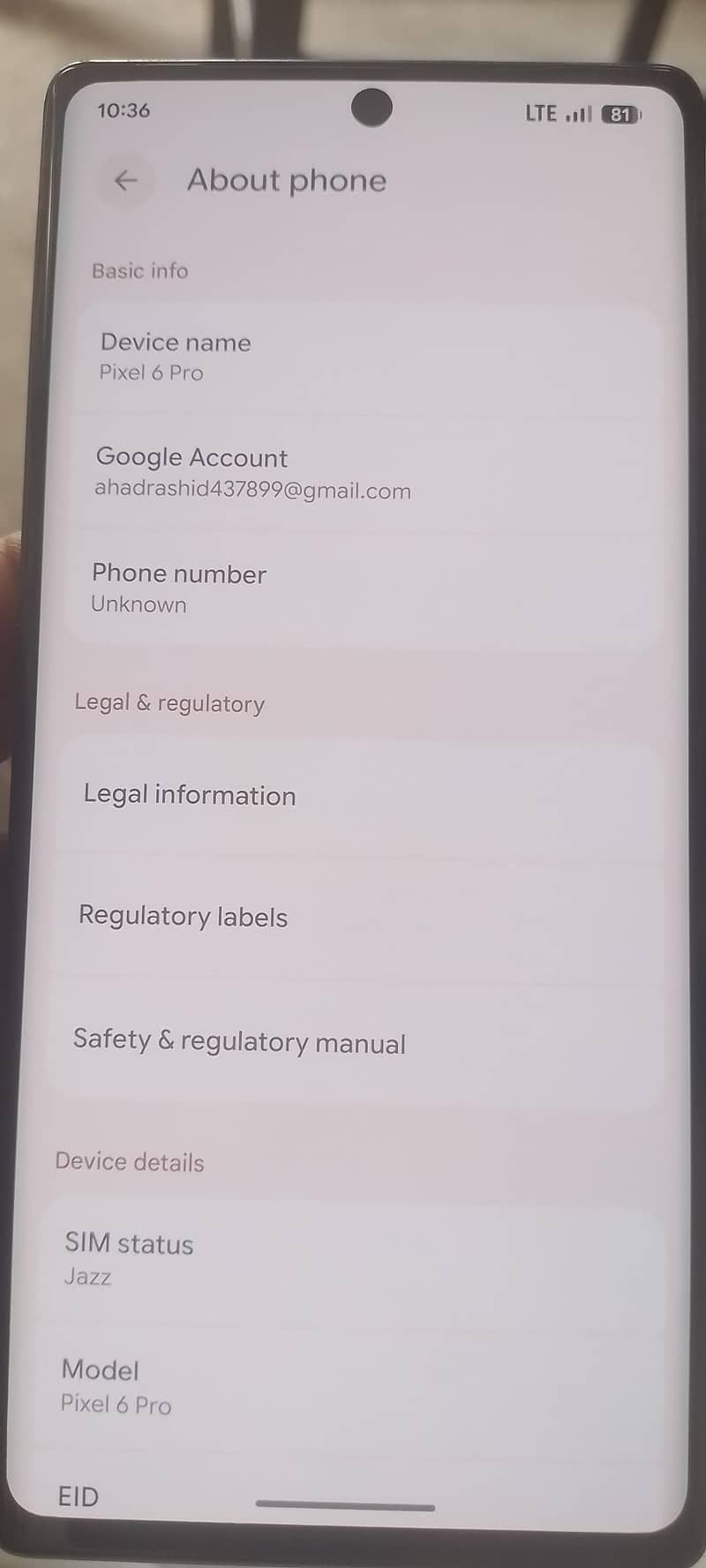 google pixel 6 pro 5
