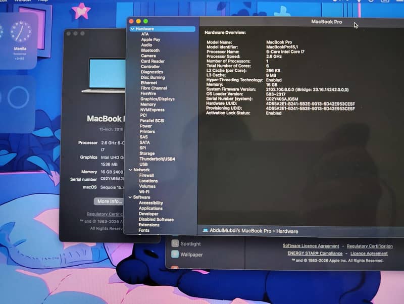 MacBook pro 2018 9