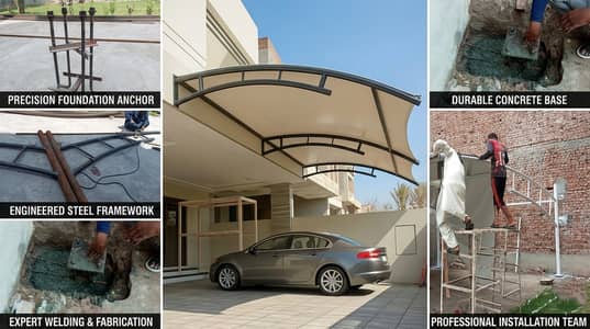 Car Shade | Fiber & Polycarbonate Sheds |Aluminum Windows | Steel gate
