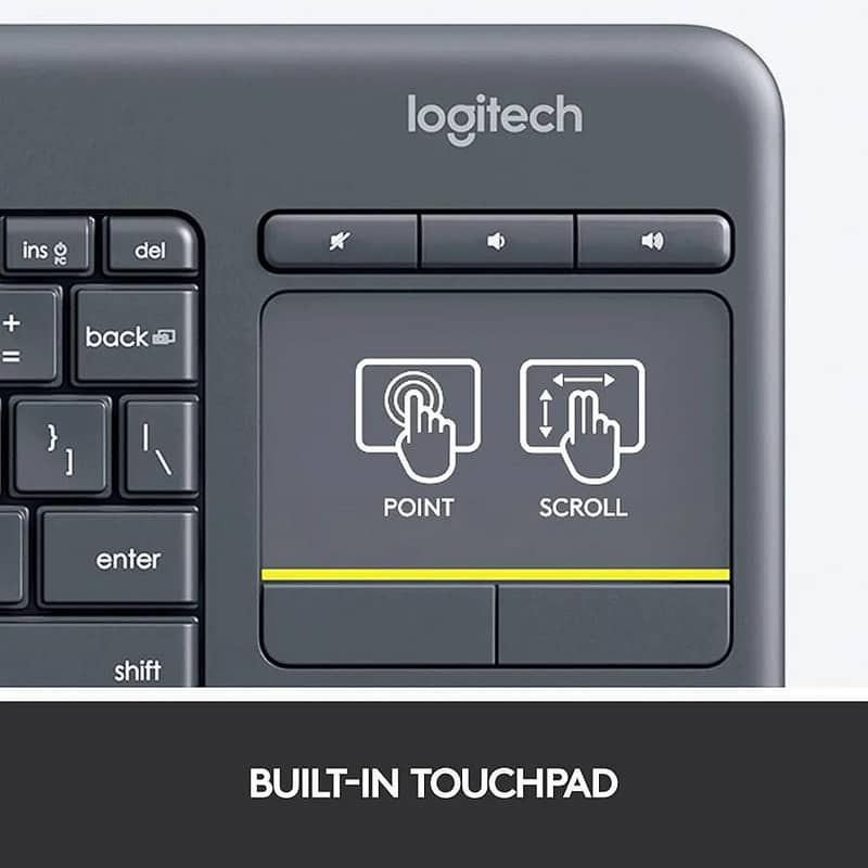 Logitech K400 Plus Wireless Keyboard with TouchPad 4