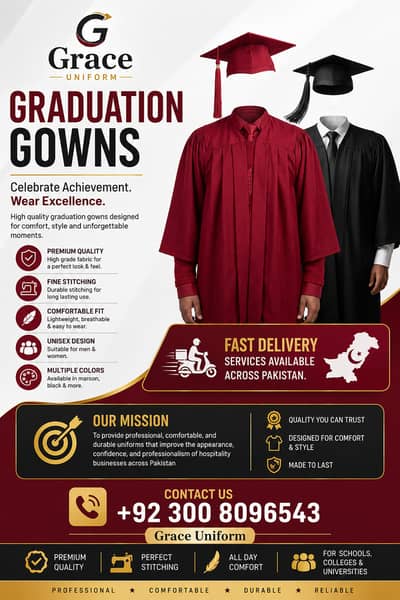 Graduation Gown Supplier in Pakistan | Wholesale & Retail