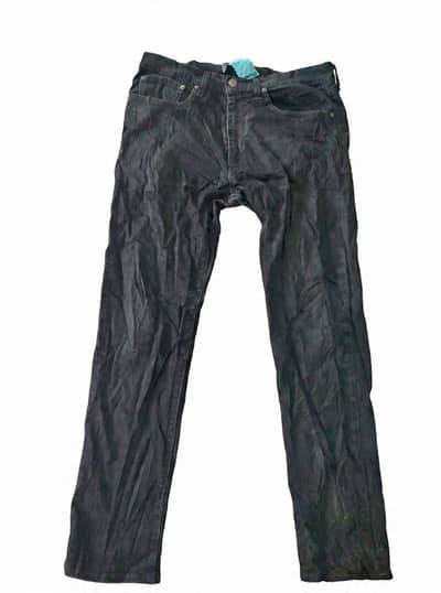 original levis black denim jeans pant for men's