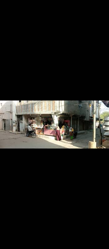 SECTOR 5-B/3 CORNER,GROUND PLUS ONE HOUSE PLUS THREE SHOPS* NORTH KARACHI