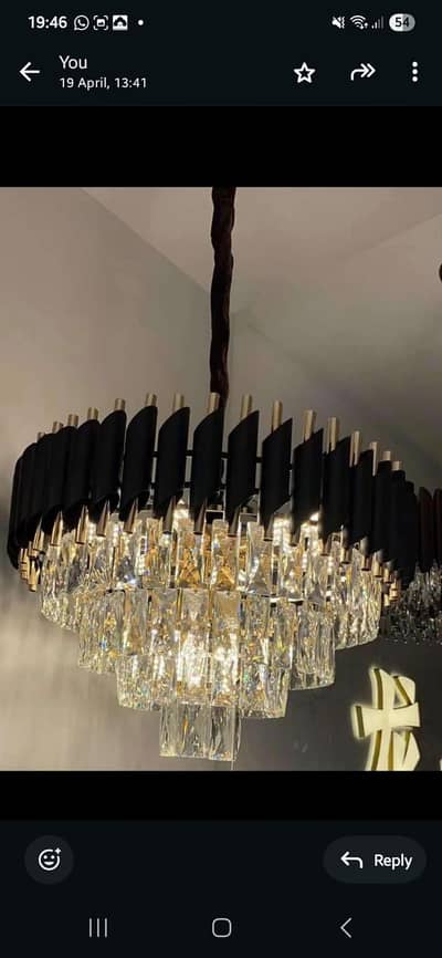 Elegant Black & Gold Hanging Chanderalle